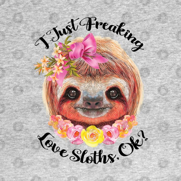 Cute Sloth with Flower by PHDesigner